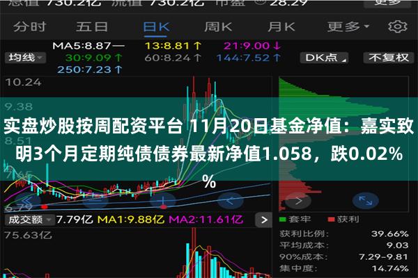 实盘炒股按周配资平台 11月20日基金净值：嘉实致明3个月定期纯债债券最新净值1.058，跌0.02%